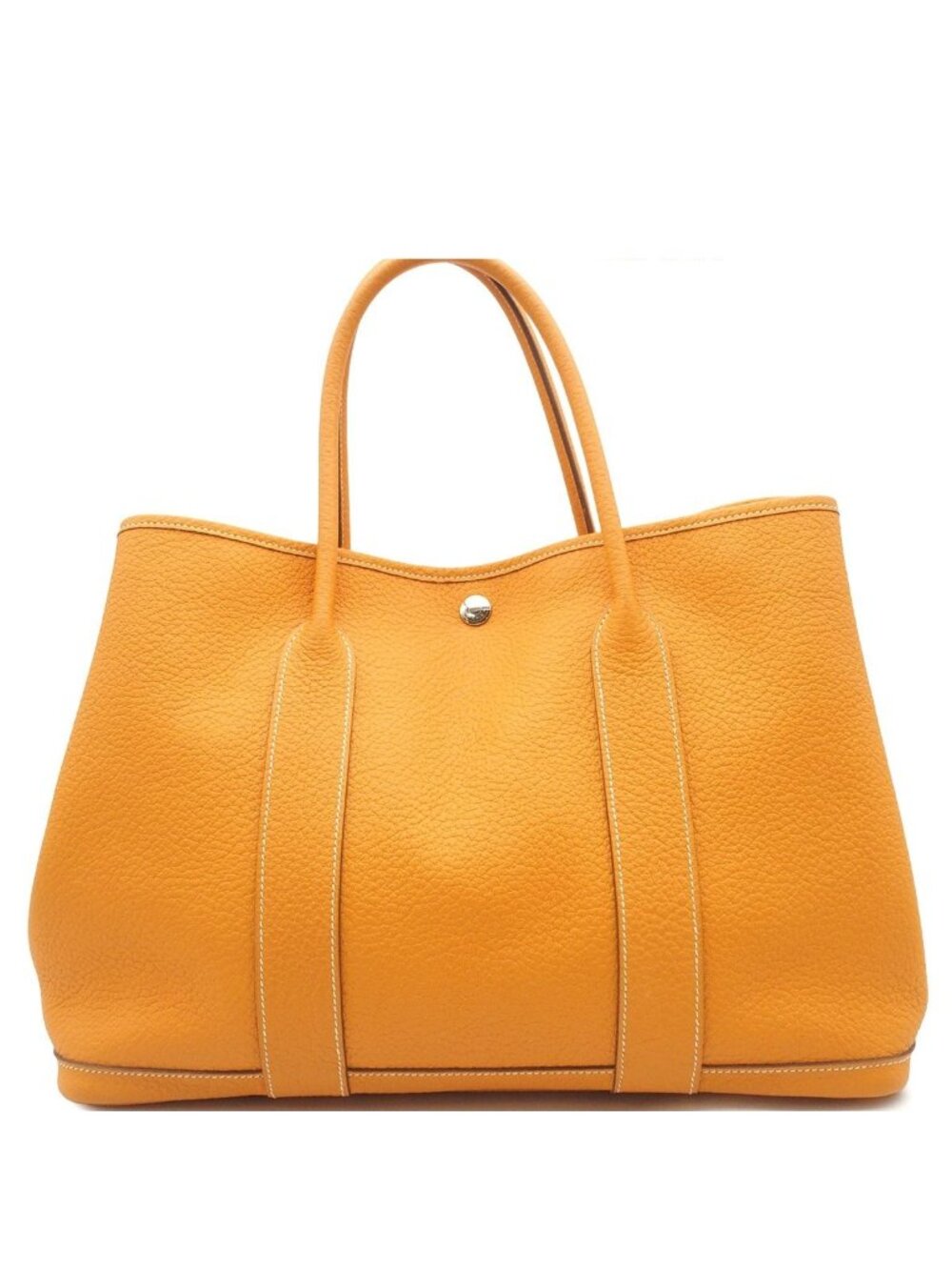 Hermes Garden Party PM Mutard Silver Country Tote Bag